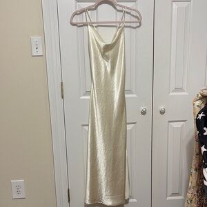 Elegant Cream Slip Dress